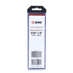 Eletrodo Tungstênio Toriado Vermelho Ewth-2 - 3.2mmx150mm (1/8x6) 10 Unidades - 3