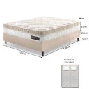 Ver imagem 3 de Cama Box Colchão Casal com Molas Ensacadas Zeus 138x188x70cm