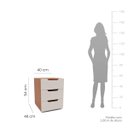Ver imagem 4 de Mesa de Cabeceira Madri com 3 Gavetas 40x54cm Creme/Freijó 250695