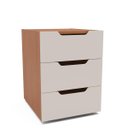 Ver imagem 2 de Mesa de Cabeceira Madri com 3 Gavetas 40x54cm Creme/Freijó 250695