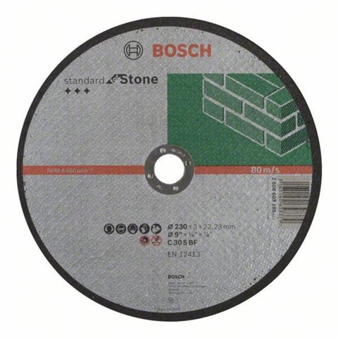 Disco Corte para Pedra 230mm Grão 30 - 2608.603.180-000 - Bosch Disco Corte P/pedra 230mm Gr.30 Bosc