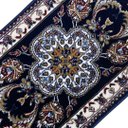 Ver imagem 3 de Tapete Persa Royal Azul Marinho 50x85cm Fio Acetinado - Ideal para Quarto e Sala