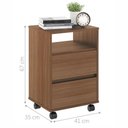 Ver imagem 2 de Conjunto Mesa de Cabeceira Verona Nadi Montana 2 Gavetas Marrom Plata Móveis