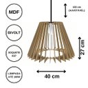 Ver imagem 3 de Luminária Teto tipo Pendente ELDORADO MDF - Completa -:Preta