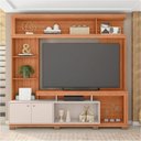 Ver imagem 2 de Home Estante Rio 210cm Tv até 65 com Prateleiras Mdp/hdf Freijó/offwhite G11 - Gran Belo