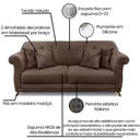 Ver imagem 6 de Sofa 2 Lugares Retro Polo 180cm com Almofada Veludo 2231 Ezz 2231