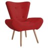 Poltrona Decorativa Bella Vermelha - Rocha Móveis - 1