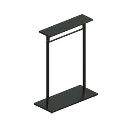 Expositor Central com 2 Colunas Cremalheira para Acessórios de 90 Cm Comac New Preto - 1