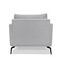 Ver imagem 5 de Poltrona Decorativa Elba Linho Rústico Grigio - Loja Sheep