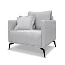 Ver imagem 1 de Poltrona Decorativa Elba Linho Rústico Grigio - Loja Sheep