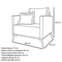 Ver mais imagens de Poltrona Decorativa Elba Linho Rústico Grigio - Loja Sheep