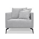 Ver imagem 3 de Poltrona Decorativa Elba Linho Rústico Grigio - Loja Sheep