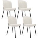 Ver imagem 1 de Kit 4 Cadeiras Sala de Jantar Estofada Gavi L02 Linho Bege - Lyam Decor