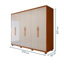 Ver imagem 3 de Guarda-Roupa Lopas Suavitá 6 Portas 6 Gavetas
