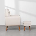 Ver mais imagens de Kit Quarto Theo com Pés Retrô Mel - Berço + Cômoda 3 Gavetas + Poltrona de Amamentação Lola com Puff