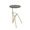Ver imagem 1 de Mesa De Canto Lateral Mesinha Bambino Dourado - Verde