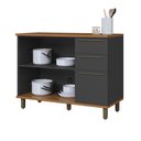 Ver imagem 2 de Balcão de Cozinha 120 cm Munique 2 Portas 3 Gavetas com Tampo 6154.41 Chumbo - Indekes