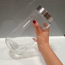 Ver imagem 4 de Pote Hermético de Vidro 2,1L Transparente 23x12x12cm Mantimentos Cozinha Tampa