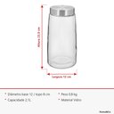 Ver imagem 7 de Pote Hermético de Vidro 2,1L Transparente 23x12x12cm Mantimentos Cozinha Tampa