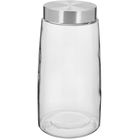 Pote Hermético de Vidro 2,1L Transparente 23x12x12cm Mantimentos Cozinha Tampa