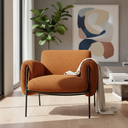 Ver imagem 2 de Kit 02 Poltronas Cadeira Versátil Serrana - Zahav Estofados:bouclé Terra Cota Courino