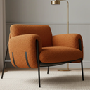 Ver imagem 4 de Kit 02 Poltronas Cadeira Versátil Serrana - Zahav Estofados:bouclé Terra Cota Courino