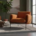 Ver imagem 3 de Kit 02 Poltronas Cadeira Versátil Serrana - Zahav Estofados:bouclé Terra Cota Courino