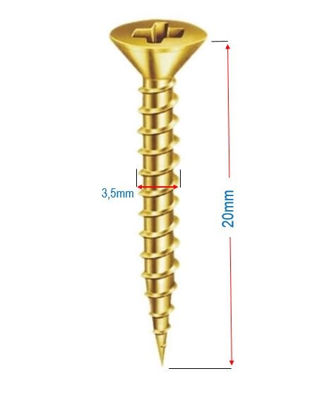 Parafuso Chipboard Philips 3,5x20 Com 1000un Vila - 4