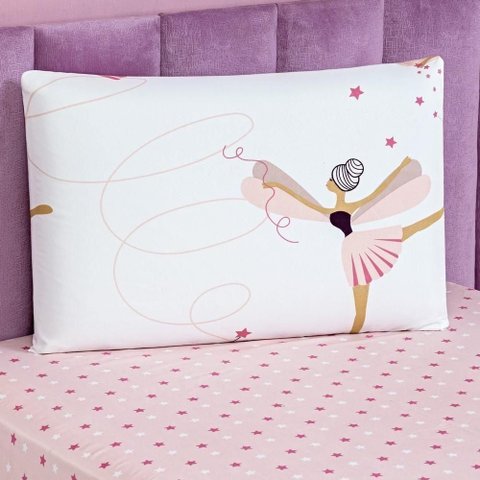 Jogo de Cama Lençol Bouti Infantil Kids Solteiro 02 Peças - Bailarina