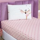 Ver imagem 3 de Jogo de Cama Lençol Bouti Infantil Kids Solteiro 02 Peças - Bailarina