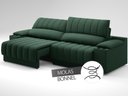 Ver imagem 6 de Sofá com Porta Copos Carregador USB Ret Rec Murano 2,30m Velosuede Verde - NETSOFAS