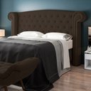 Ver imagem 2 de Cabeceira Cama Box Casal King 195cm Provença P02 Veludo Marrom - Mpozenato