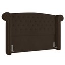 Ver imagem 1 de Cabeceira Cama Box Casal King 195cm Provença P02 Veludo Marrom - Mpozenato