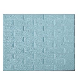 Kit 20 Un/ Espuma 3d - Tijolo Rústico - Azul Piscina - 1