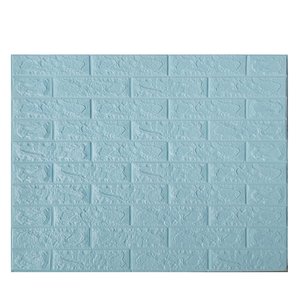 Kit 20 Un/ Espuma 3d - Tijolo Rústico - Azul Piscina
