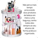 Ver imagem 7 de Super Organizador Elegante Porta Maquiagem Grande Giratorio 360 Guarda Cosmético Perfume Creme Corpo