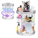 Ver imagem 6 de Super Organizador Elegante Porta Maquiagem Grande Giratorio 360 Guarda Cosmético Perfume Creme Corpo