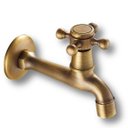Ver imagem 3 de Torneira Parede Bronze Cruzeta Banheiro Lavabo Jardim Retro