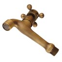 Ver imagem 4 de Torneira Parede Bronze Cruzeta Banheiro Lavabo Jardim Retro