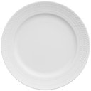 Ver imagem 5 de Jogo 6 Pratos de Sobremesa em Porcelana Redondo Germer Chevron Branco com Relevo para Servir Mesa