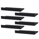 Ver imagem 1 de Kit 6 Prateleiras Porta Quadros 50 X 15cm Preta Suporte Invisível