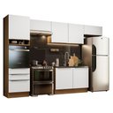 Ver imagem 3 de Armário de Cozinha Completa 340cm Rustic Branco Veludo Lux Madesa 01
