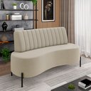 Ver imagem 1 de Sofá Living Decorativo 2 Lugares 1,35m Katara Veludo Bege G33 - Gran Belo