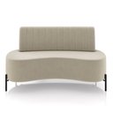 Ver imagem 2 de Sofá Living Decorativo 2 Lugares 1,35m Katara Veludo Bege G33 - Gran Belo