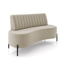 Ver imagem 5 de Sofá Living Decorativo 2 Lugares 1,35m Katara Veludo Bege G33 - Gran Belo