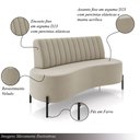 Ver imagem 3 de Sofá Living Decorativo 2 Lugares 1,35m Katara Veludo Bege G33 - Gran Belo