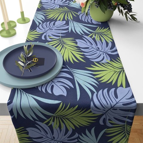 Kit 2 Trilhos Caminho de Mesa Tropical 2 - 0.40 x 1.40