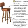 Kit 3 Banquetas Alta Decorativa com Encosto para Balcão Cozinha Gourmet Pés Palito - 4