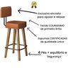 Kit 3 Banquetas Alta Decorativa com Encosto para Balcão Cozinha Gourmet Pés Palito - 5