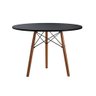 Mesa de Jantar Isabella Redonda 3 Pés em Madeira Tampo 90cm Preto - Casa Prime - 2